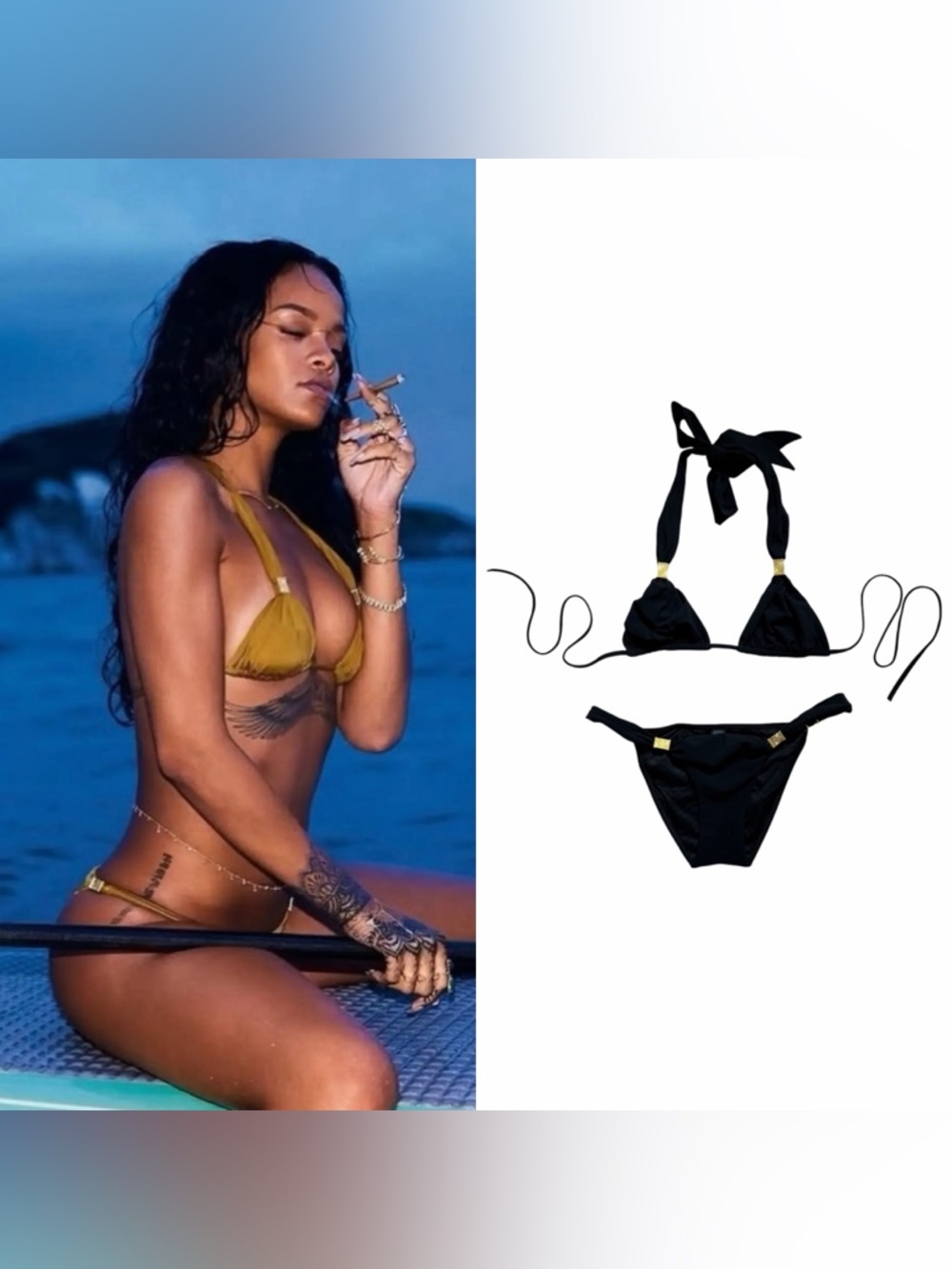 Farrah Gold Hardware Bikini As Seen On Rihanna